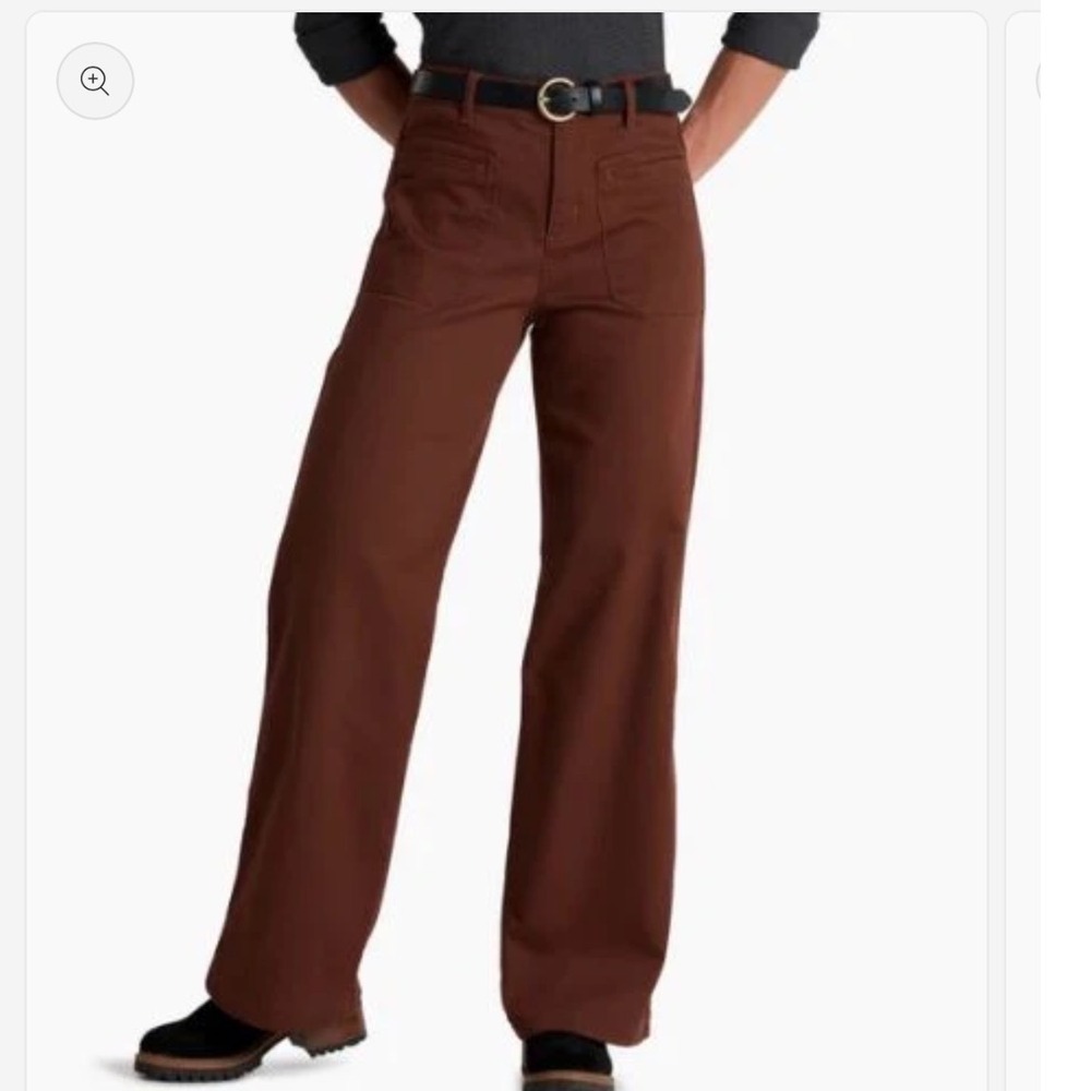KUHL Brown Wide Leg High Rise Utility Pants Size 2 Reg Earth Tone Gorpcore
